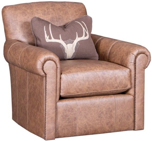 Mayo Furniture Customizable Leather Swivel Chair-0