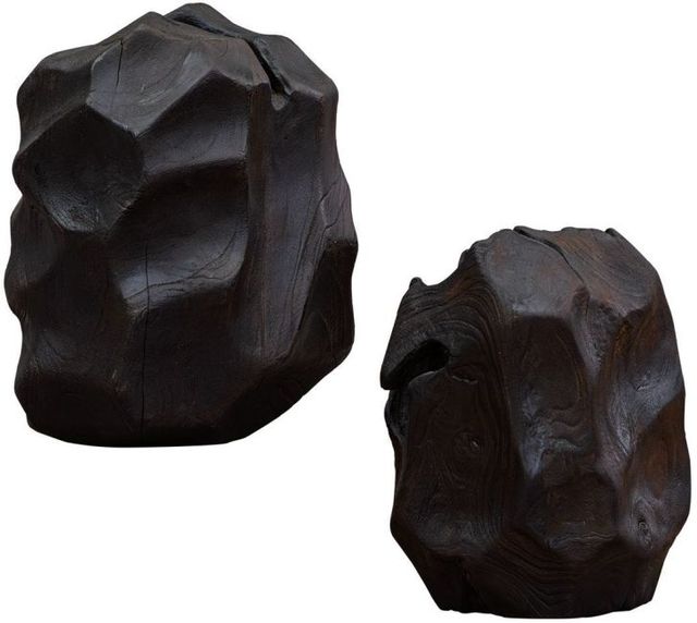 Uttermost® Ember Root 2-Piece Black Sculpture Set-4