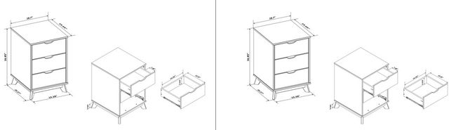 Powell® Portix 2-Piece Walnut Nightstand Set-2