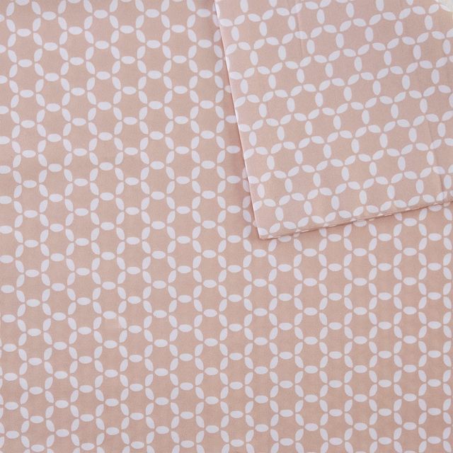 Olliix by Madison Park Blush Twin 3M Microcell Print Sheet Set-1