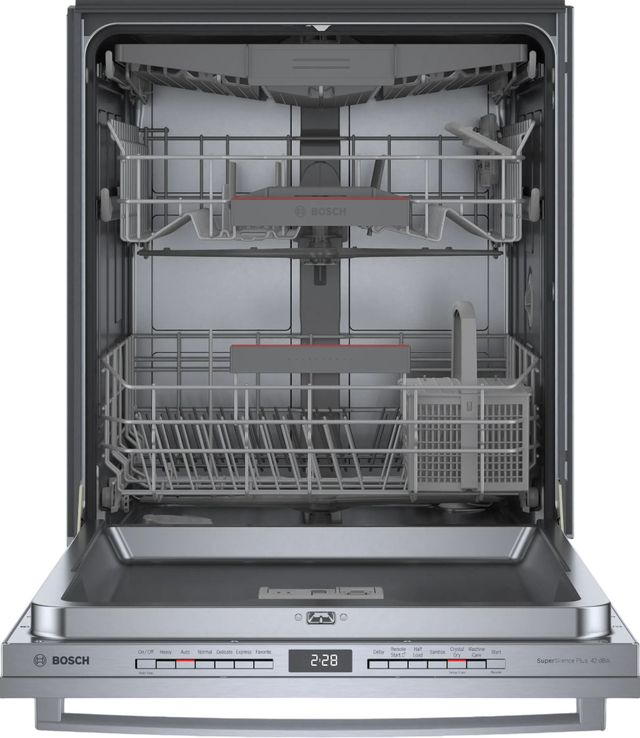 Bosch® 800 Series 24" Stainless Steel Top Control Built-In Dishwasher-1