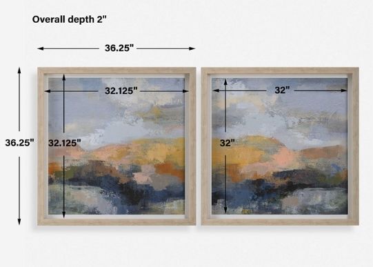 Uttermost® Silvia Vassileva 2-Piece Dusk Framed Print Set-2