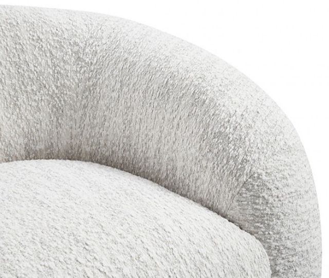 Furniture of America® Freja Cotton White Swivel Chair-4