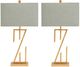 Crestview Collection Brandt 2-Piece Gold Table Lamp Set-0