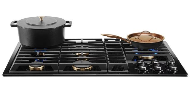 JennAir® 36" Black Natural Gas Downdraft Cooktop-1