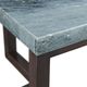 Elements International Kimble Dark Espresso End Table with Gray Marble Top-3
