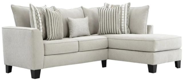 Albany Industries 2-Piece Bend Ivory Right-Arm Facing Chasie Sectional-0