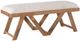 Powell® Benicio Brown/White Upholstered Bench-0