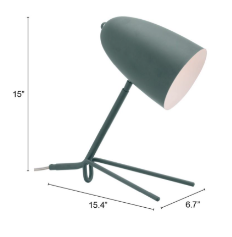 Zuo® Modern Jamison Matte Green Table Lamp-3