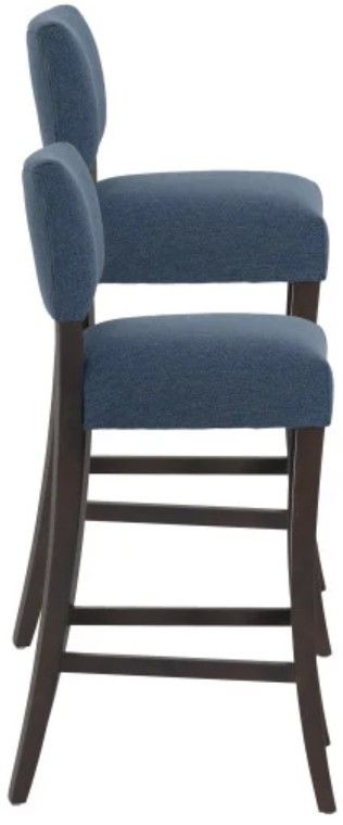 Linon Kimmy 2-Piece Cobalt Bar Stool-4