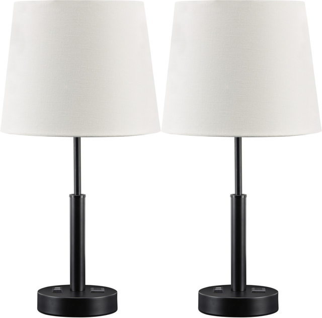 Signature Design by Ashley® Merelton 2-Piece Black Table Lamp Set-0
