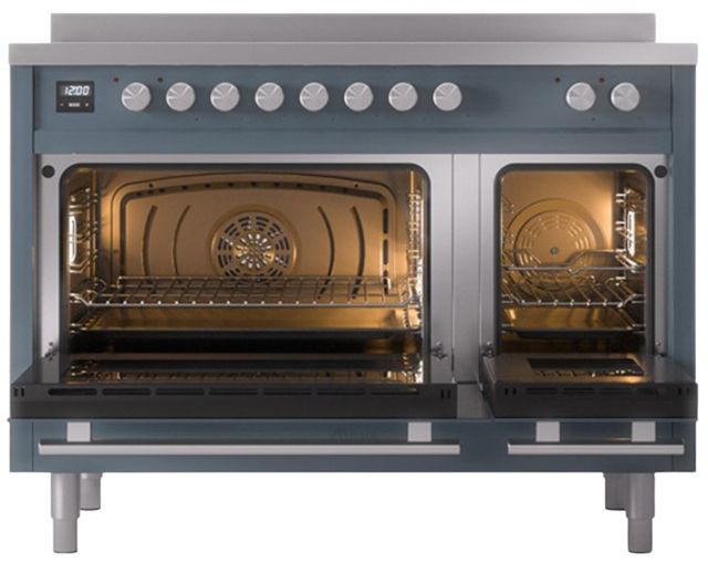Ilve® Professional Plus II 48" Blue Gray Pro Style Induction Range-1