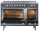 Ilve® Professional Plus II 48" Blue Gray Pro Style Induction Range-1