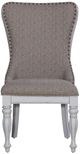 Liberty Furniture Magnolia Manor Antique White/Ivory Upholstered Wing Back Side Chair-2