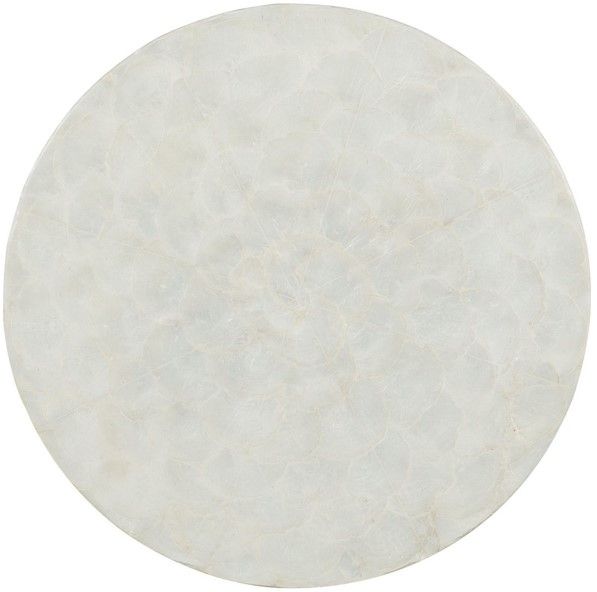 Hooker® Furniture American Life Amani Capiz Shell Accent Table with Buff Almond Base-2
