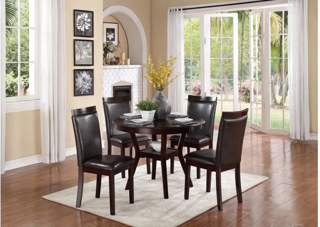 Mazin Furniture Shankme 5 Piece Espresso Dining Table Set-1