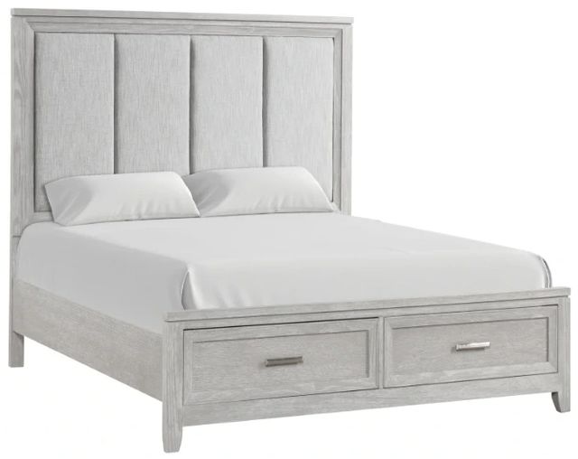 New Classic® Home Furnishings Fiona Mist Gray California King Panel Storage Bed-0