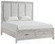 New Classic® Home Furnishings Fiona Mist Gray California King Panel Storage Bed-0