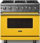 Viking® 5 Series 36" Daffodil Pro Style Liquid Propane Gas Range-3