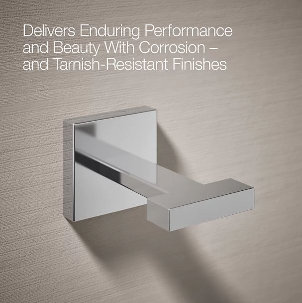 KOHLER® Square Polished Chrome Robe Hook-4