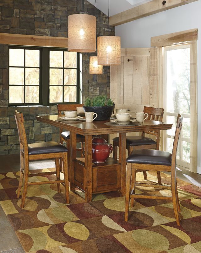 Signature Design by Ashley® Ralene 7-Piece Medium Brown Counter Height Dining Set-4