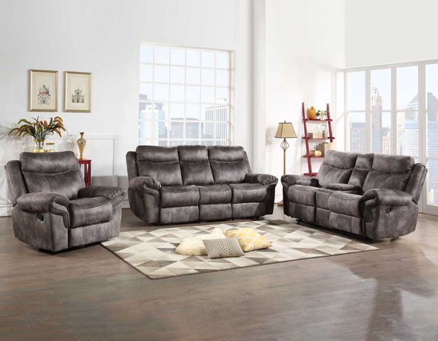 Steve Silver Co. Nashville 3-Piece Gray Manual Reclining Set-0