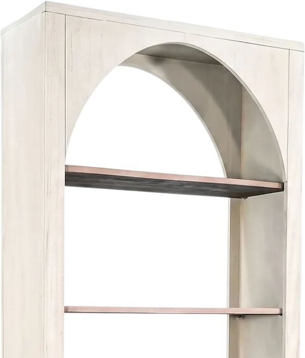 Sunny Designs™ Arch / Accents Light Gray/Wheat Bookcase-4