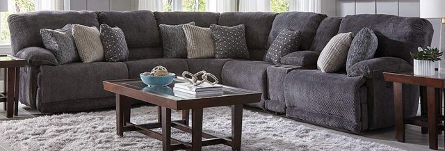 Catnapper® Burbank 6-Piece Smoke Lay Flat Reclining Sectional-0