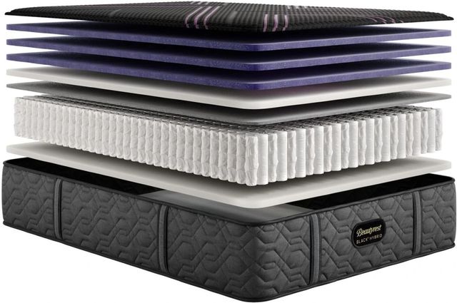 Beautyrest Black® Series 2 Hybrid 13.5" Plush Smooth Top Queen Mattress-2