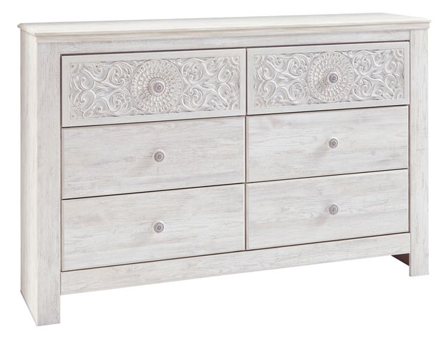 Signature Design by Ashley® Paxberry 2-Piece Whitewash Queen Panel Bed Set-2
