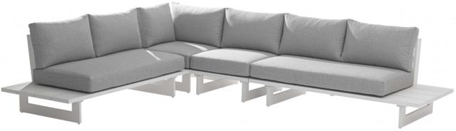 Meridian Furniture Maldives 4-Piece Gray Fabric Outdoor 102" Modular Sectional-0