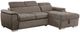 Mazin Furniture Ferriday 2-Piece Taupe Right-Arm Facing Pullout Sleeper Sectional and Chaise with Hidden Storage-4