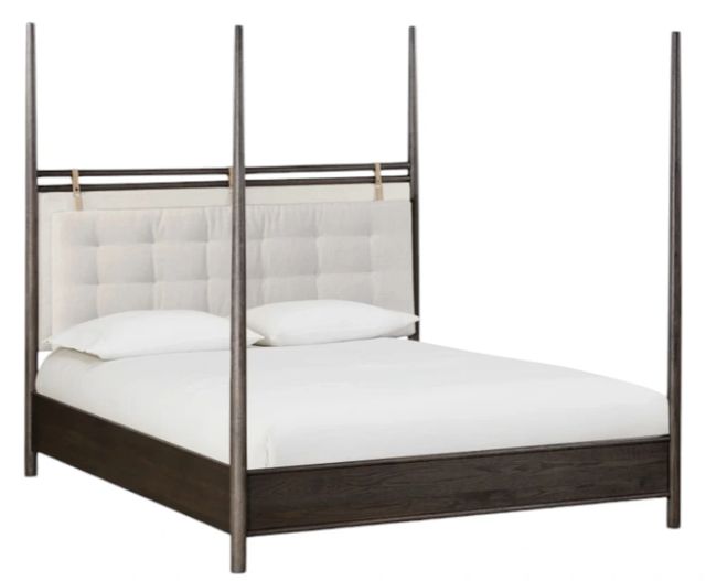 Modus Furniture Rockport Turtle Dove/Yin California King Upholstered Poster Bed-0