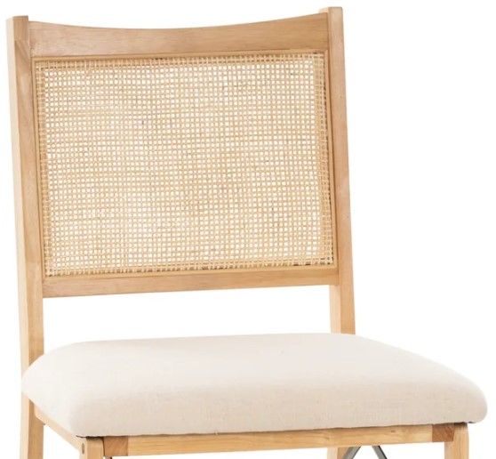 Powell® Beaux Beige/Natural Folding Chair-1