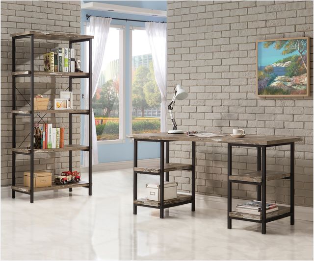 Coaster® Kemper Wathered Pine Bookcase-2