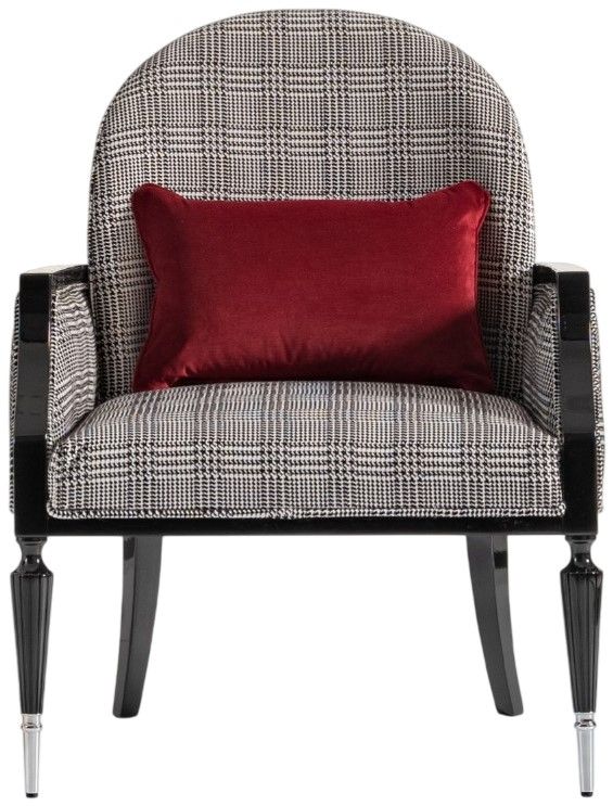 Michael Amini® La Francaise Black/Domino Accent Chair-2