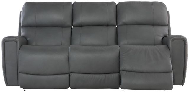La-Z-Boy® Apollo Blue Grey Leather Power Reclining Sofa with Headrest and Lumbar-3