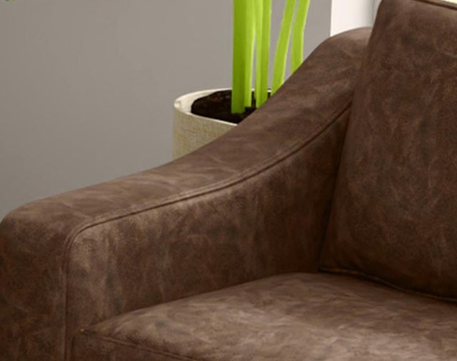 International Furniture Direct Natural Parota Dark Brown Sofa-4