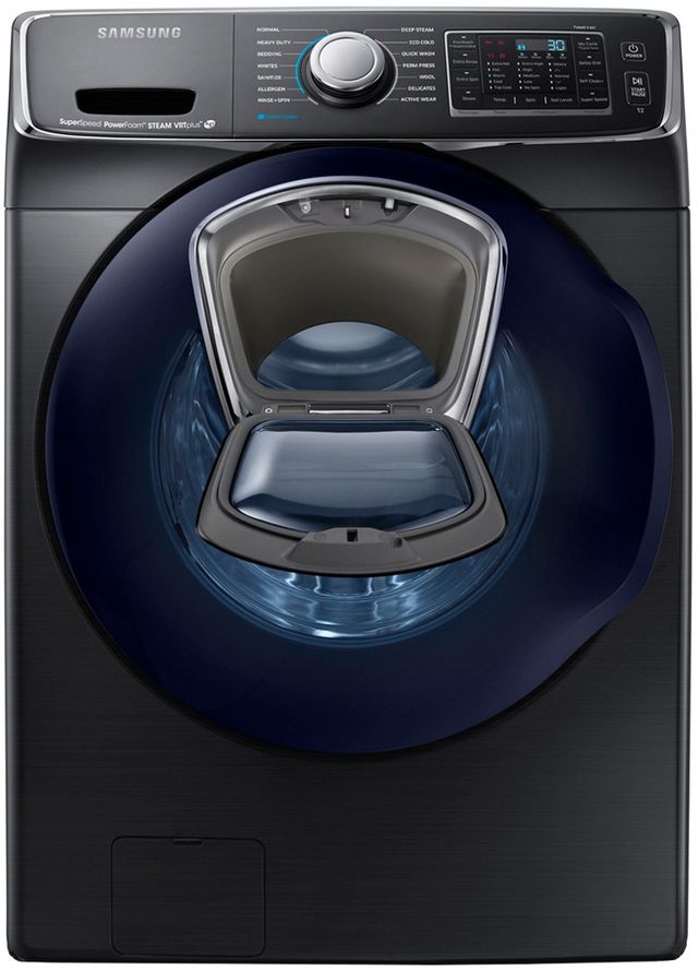 Samsung 5.0 Cu. Ft. Fingerprint Resistant Black Stainless Steel Front Load Washer-1