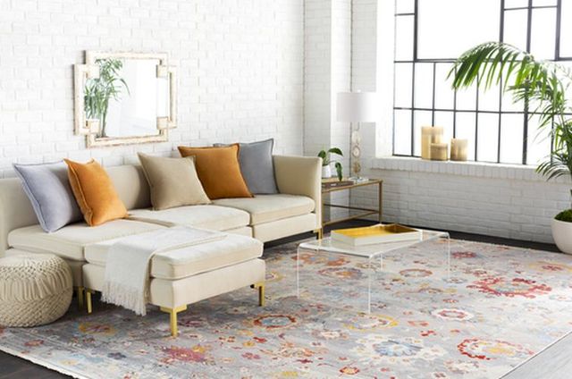 Surya Alana Khaki Pouf Ottoman-1