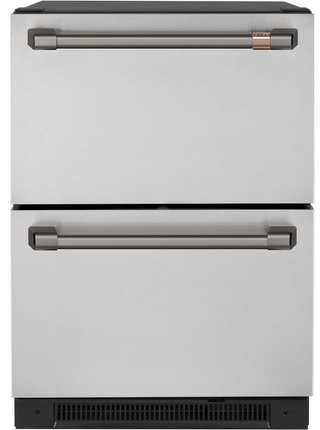 Café™ Brushed Black Under the Counter Refrigerator Handle Kit-2