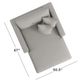 Bassett® Furniture Allure Smoke Two Arm Chaise-2