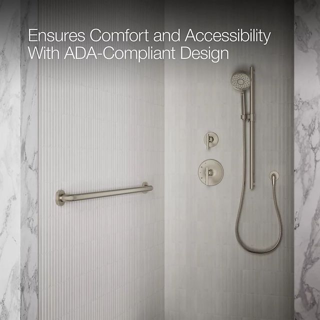 KOHLER® Contemporary Vibrant Brushed Nickel 42" Grab Bar-3