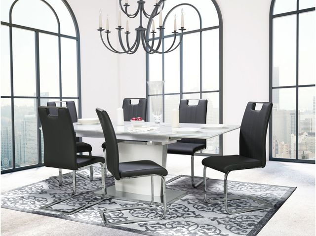 Mazin Furniture Cynthia 7-Piece Gray/White Dining Set-0