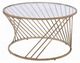 ACME Furniture Bluelipe Glass Top Coffee Table with Champagne Base-3