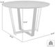 Armen Living Joana Walnut Dining Table with Black/Gold Base-4