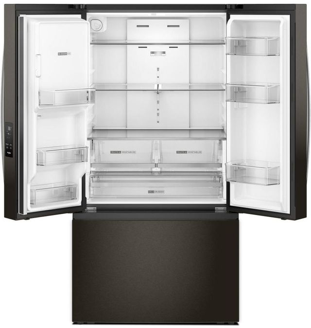 Whirlpool® 36 in. 30.0 Cu. Ft. Fingerprint Resistant Black Stainless Steel French Door Refrigerator with In-Door Water and Ice Maker-1