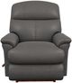 La-Z-Boy® Reed Gray Leather Manual Rocking Recliner-1