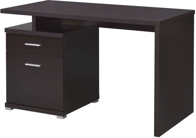Coaster® Irving Cappuccino 2-Drawer Office Desk With Cabinet-0