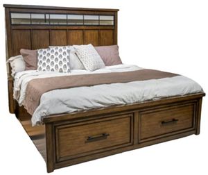 Benchcraft® Taffenbrook Medium Brown California King Panel Storage Bed